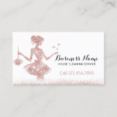 Rose Gold Glitzer Haushaltshilfe & Federkleidung R Visitenkarte (Vorderseite)