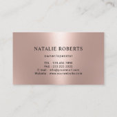 Rose Gold Glitzer Haushaltshilfe Reinigung Visitenkarte (Rückseite)