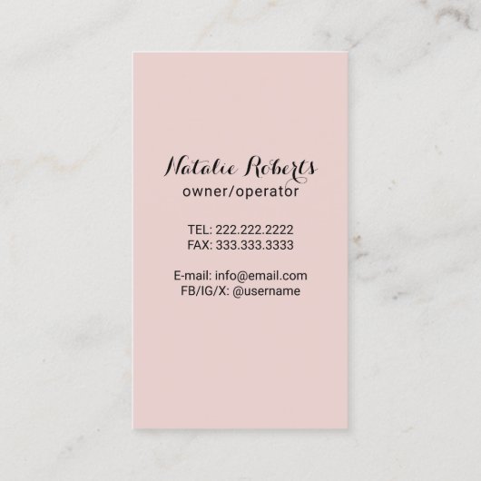 Rose Gold Glitzer Haushaltshilfe Reinigungsservice Visitenkarte (Rückseite)