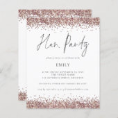 Rose Gold Glitzer Hen Party (Vorne/Hinten)