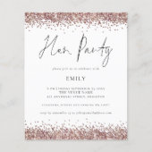 Rose Gold Glitzer Hen Party (Vorderseite)