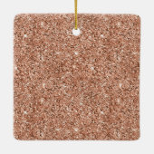 Rose Gold Glitzer Herzenslust Liebe Joziffer Keramikornament (Rückseite)