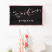 Rose Gold Glitzer Herzlichen Glückwunsch Typografi Banner (Insitu)