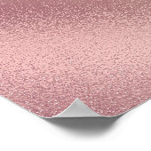 Rose Gold Glitzer Hochzeit Begrüßungszeichen Poster (Ecke)