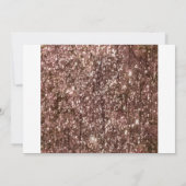 Rose Gold Glitzer Hochzeit speichern das Datum Save The Date (Rückseite)