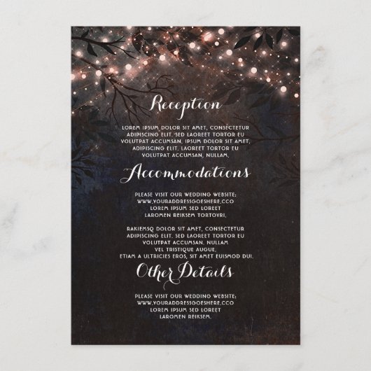 Rose Gold Glitzer Hochzeitshilfsgast Begleitkarte (Vorderseite)