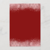 Rose Gold Glitzer Hochzeitshilfsgast Begleitkarte (Rückseite)