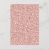 Rose Gold Glitzer Hochzeitskarte Begleitkarte (Rückseite)