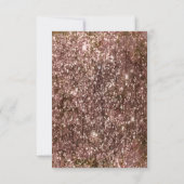 Rose Gold Glitzer Hochzeitskarte Einladung (Rückseite)