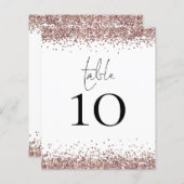 Rose Gold Glitzer Hochzeitstisch No White (Vorne/Hinten)