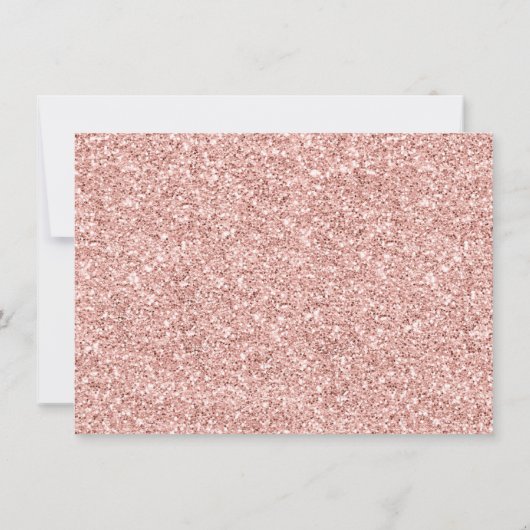 Rose Gold Glitzer Hochzeitswohnung Dankeschön Kart Dankeskarte (Rückseite)