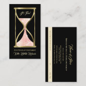 Rose Gold Glitzer Hourglass-Haare und Schminke Terminkarte (Vorne/Hinten)