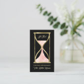Rose Gold Glitzer Hourglass-Haare und Schminke Terminkarte (Stehend Vorderseite)