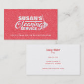 Rose Gold Glitzer House - Reinigungsservice Busine Visitenkarte (Vorne/Hinten)