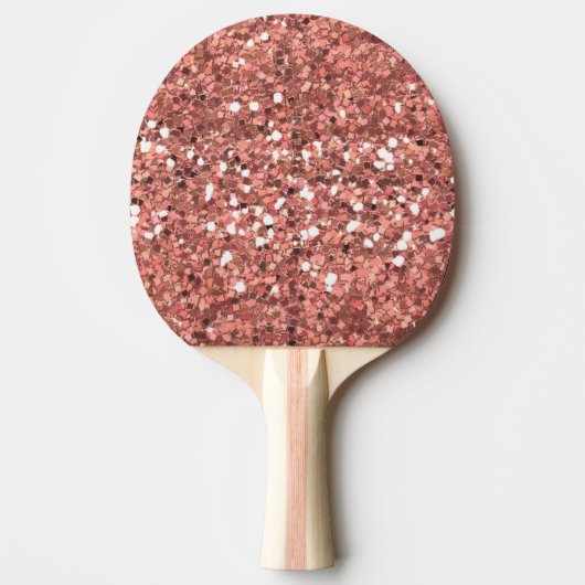 Rose Gold Glitzer Hübsch Sparkone Tischtennis Schläger (Vorderseite)