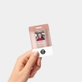 Rose Gold Glitzer ID Name des Mitarbeiters Ausweis (Handheld)