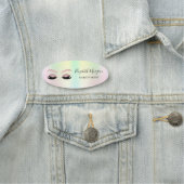 Rose Gold Glitzer Imitate Lashes Namensschild (Beispiel)