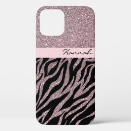 Rose Gold Glitzer Individuelle Name Personalisiert Case-Mate iPhone Hülle