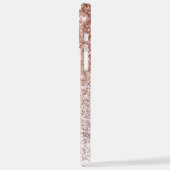 Rose Gold Glitzer iPhone 12 Pro Max Fall Hülle (Linke Seite)