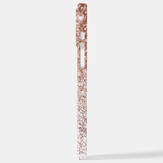 Rose Gold Glitzer iPhone 12 Pro Max Fall iPhone Hülle (Linke Seite)