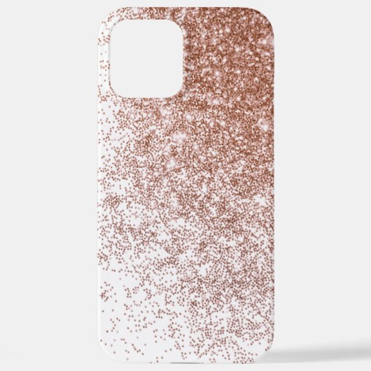 Rose Gold Glitzer iPhone 12 Pro Max Fall iPhone Hülle (Rückseite)