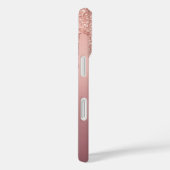 Rose Gold Glitzer iPhone Case mit benutzerdefinier (Rückseite / Rechts)