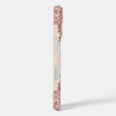 Rose Gold Glitzer iPhone Case mit benutzerdefinier (Rückseite / Rechts)