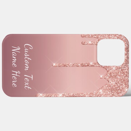 Rose Gold Glitzer - iPhone-Fall mit benutzerdefini Case-Mate iPhone Hülle (Rückseite (Horizontal))