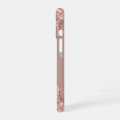 Rose Gold Glitzer - iPhone-Fall mit benutzerdefini iPhone 16 Hülle (Linke Seite)