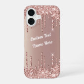 Rose Gold Glitzer - iPhone-Fall mit benutzerdefini iPhone 16 Hülle (Rückseite)