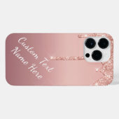 Rose Gold Glitzer - iPhone-Fall mit benutzerdefini iPhone Hülle (Rückseite (Horizontal))