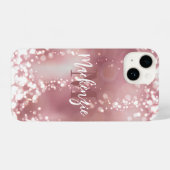 Rose Gold Glitzer iPhone Hülle (Rückseite (Horizontal))