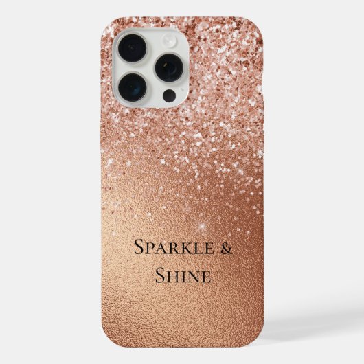 Rose Gold Glitzer iPhone Hülle (Rückseite)