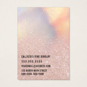 Rose Gold Glitzer Iridescent Earrings Display Card (Rückseite)