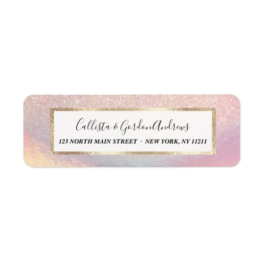 Rose Gold Glitzer Iridescent Holographic Gradient (Vorne)