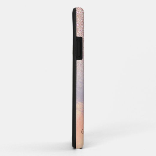 Rose Gold Glitzer Iridescent Holographic Gradient Case-Mate iPhone Hülle (Hinten/Rechts)