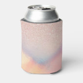 Rose Gold Glitzer Iridescent Holographic Gradient Dosenkühler (Kanne Rückseite)