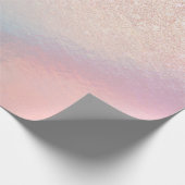 Rose Gold Glitzer Iridescent Holographic Gradient Geschenkpapier (Ecke)