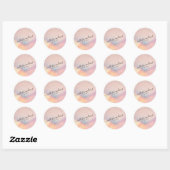 Rose Gold Glitzer Iridescent Holographic Gradient Runder Aufkleber (Blatt)