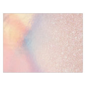 Rose Gold Glitzer Iridescent Holographic Gradient Tischdecke (Vorderseite (Horizontal))