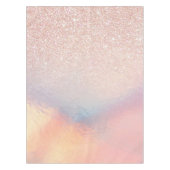 Rose Gold Glitzer Iridescent Holographic Gradient Tischdecke (Vorderseite)