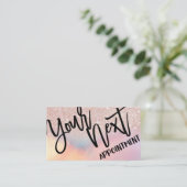 Rose Gold Glitzer Iridescent Holographic Ombre Terminkarte (Stehend Vorderseite)