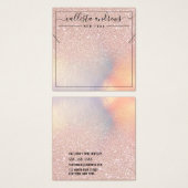 Rose Gold Glitzer Iridescent Necklack Display Card (Vorne & Hinten)