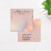 Rose Gold Glitzer Iridescent Necklack Display Card (Schreibtisch)