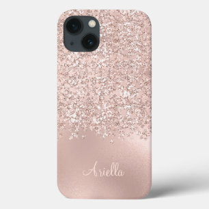 Rose Gold Glitzer Jewels Monogram Case-Mate iPhone Hülle