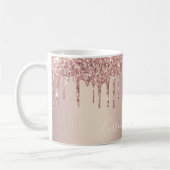 Rose Gold Glitzer Kaffee Tasse (Links)
