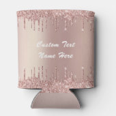 Rose Gold Glitzer kann mit benutzerdefinierten Tex Dosenkühler (Rückseite)