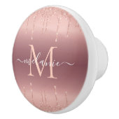 Rose Gold Glitzer Keramik für benutzerdefinierte B Keramikknauf (Rechts)