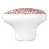 Rose Gold Glitzer Keramik Knoblauch mit benutzerde Keramikknauf (Seitenansicht)