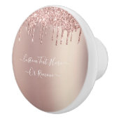 Rose Gold Glitzer Keramik Knoblauch mit benutzerde Keramikknauf (Rechts)